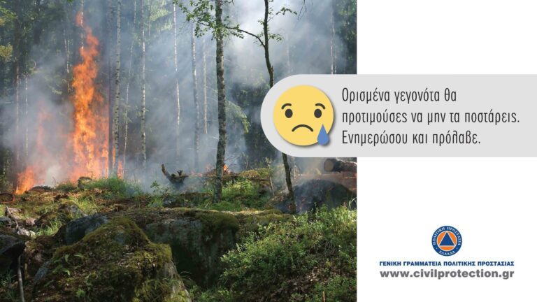 Ενημερωτικό υλικό για προστασία από πυρκαγιές Ενημερωτικό υλικό για προστασία από πυρκαγιές